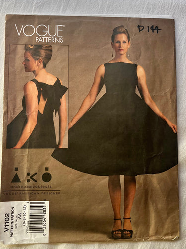 Vogue V1102 UNCUT Misses Dress Sizes 6-12