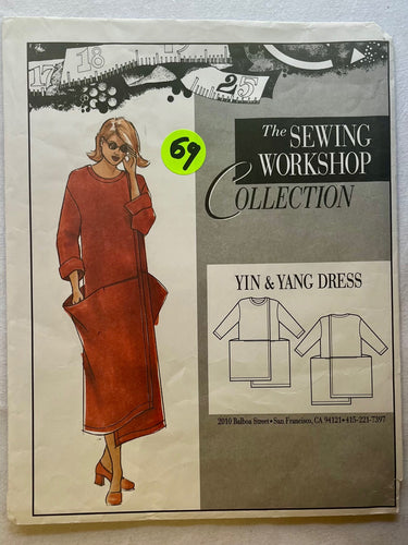The Sewing Workshop Yin and Yang Dress CUT Misses Dress Size Large