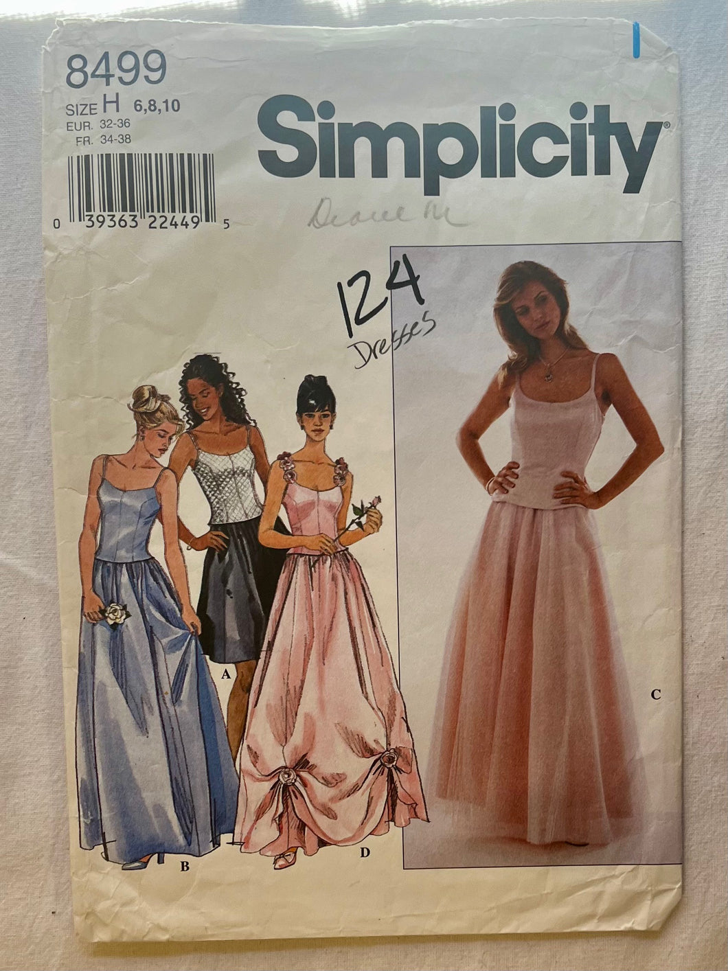 Simplicity 8499 PARTIALLY CUT Misses Dress Sizes 6-10 Wee Scotty Simplicity 8499 PARTIALLY CUT Misses Dress Sizes 6-10 Wee Scotty