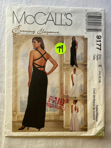 McCall's 9177 PARTIALLY CUT Misses Dress Sizes 14-18