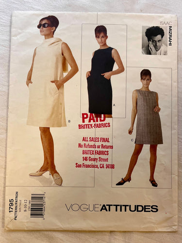 Vogue Attitudes 1795 UNCUT Adult Casual/Athletic Wear Sizes Sizes 8-12