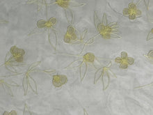 100% Silk Chiffon 45" Gold Flowers