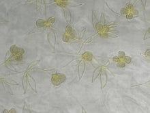 100% Silk Chiffon 45" Gold Flowers