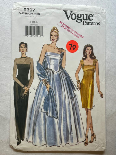 Vogue 9397 CUT Misses Dress Size 8