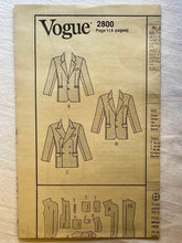 Vogue 2800 CUT Men's Wear Size 36