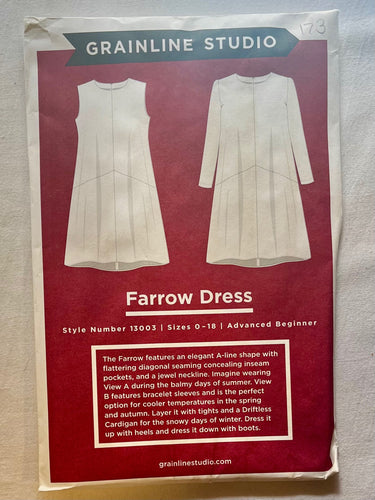 Grainline Studio 13003 UNCUT Misses Dress Sizes 0-18