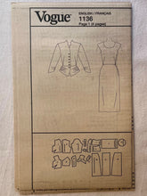 Vogue Vintage V1136 UNCUT Misses Dress Sizes 6-12