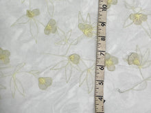 100% Silk Chiffon 45" Gold Flowers