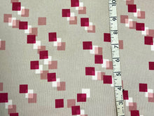 Silk/Rayon 45"-48" Pink Squares