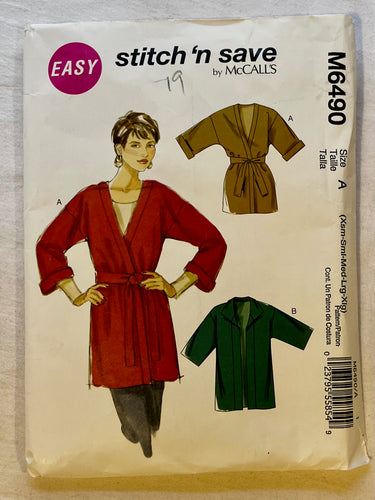 McCall's Easy Stitch 'n Save M6490 PARTIALLY CUT Loungewear Sizes XS-XL