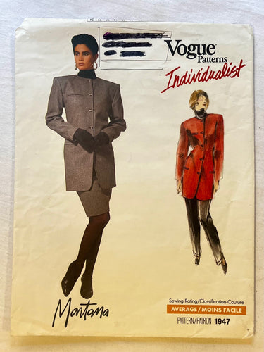 Vogue Individualist Montana 1947 UNCUT Suit Size 10