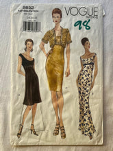 Vogue 9852 PARTIALLY CUT Misses Dress Sizes 18-22