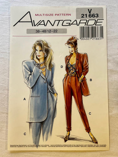Avantgarde V21663 CUT Suit Size 22