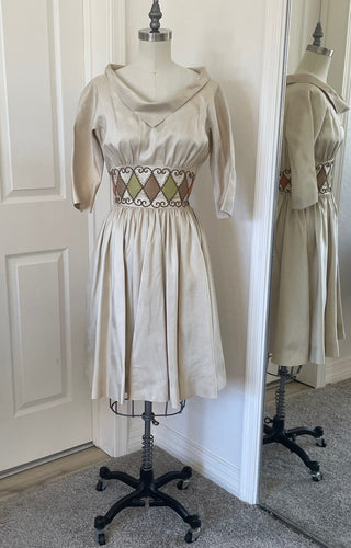 Cowl Neck Raglan Sleeve Dress