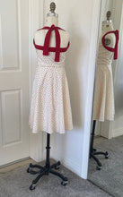 White and Red Floral Dot Halter Dress
