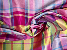 Silk Taffeta 60" Bright Plaid