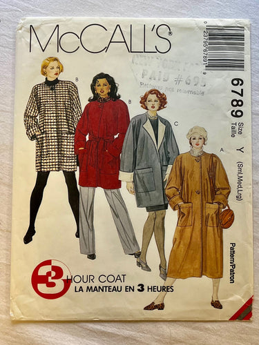 McCall's 6789 UNCUT Coat Sizes S-L
