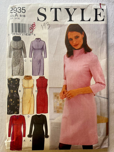 Style 2935 UNCUT Misses Dress Sizes 8-18