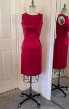 Red Satin Sleeveless "Lanz" Dress