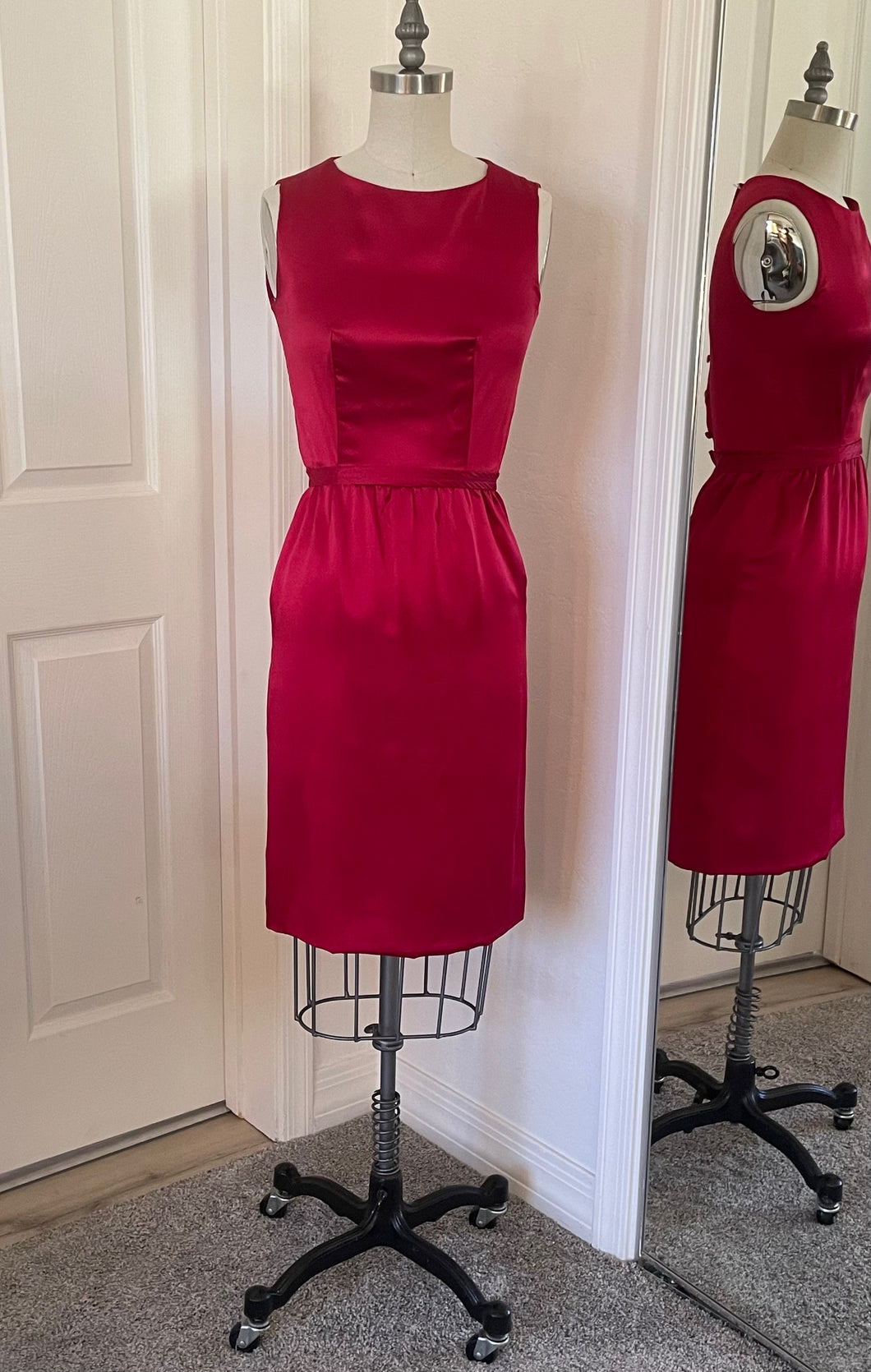 Red Satin Sleeveless 