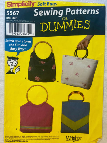 Simplicity Sewing Patterns for Dummies 5567 CUT Home/Accessories