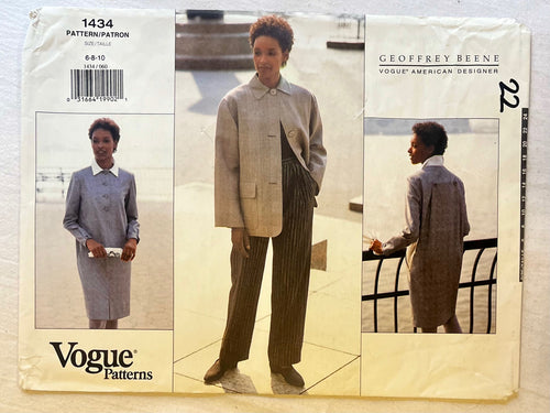 Vogue Geoffrey Beene 1434 UNCUT Jacket Sizes 6-10