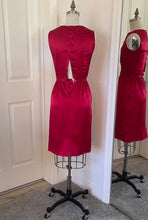 Red Satin Sleeveless "Lanz" Dress