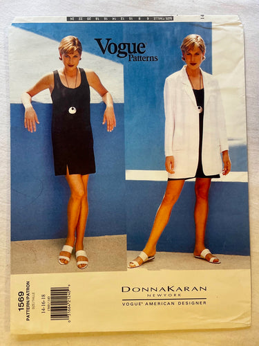 Vogue Donna Karan 1569 UNCUT Jacket Sizes 14-18