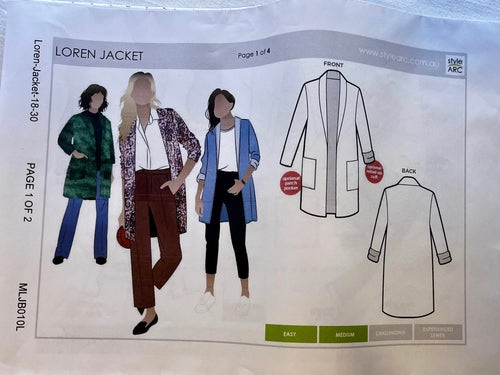 Style Arc Loren Jacket UNCUT Coat Sizes 4-16