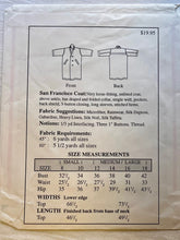 The Sewing Workshop San Francisco Coat UNCUT Coat Sizes S-M/L)