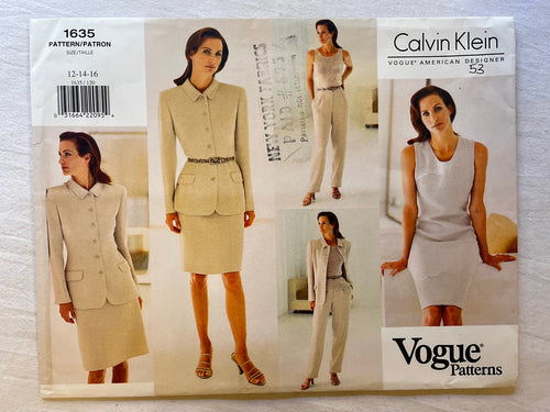 Vogue Calvin Klein 1635 UNCUT Suit Sizes 12-16