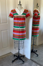 Rainbow Striped w/ White Yolk Dress