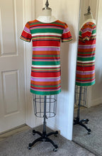 Rainbow Striped w/ White Yolk Dress