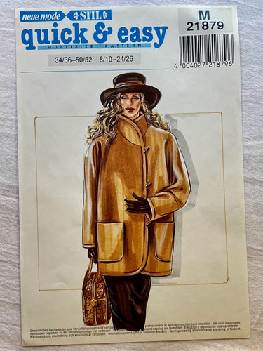Neue Mode Quick and Easy M21879 UNCUT Coat Sizes 8/10-24/26
