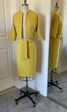 Yellow Skirt, Jacket, and Striped Blouse
