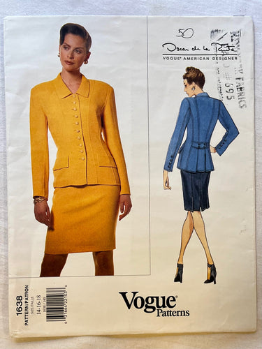 Vogue Oscar de la Renta 1638 UNCUT Suit Sizes 14-18