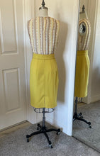 Yellow Skirt, Jacket, and Striped Blouse