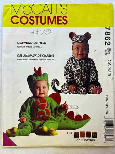 McCall's Costumes 7862 UNCUT Kids Costumes Sizes 1/2-2