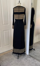 Black and Gold Knit Striped Dress