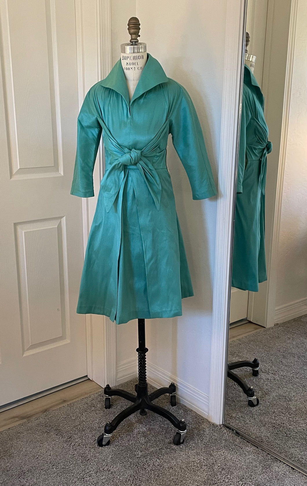 Teal Collared Dress