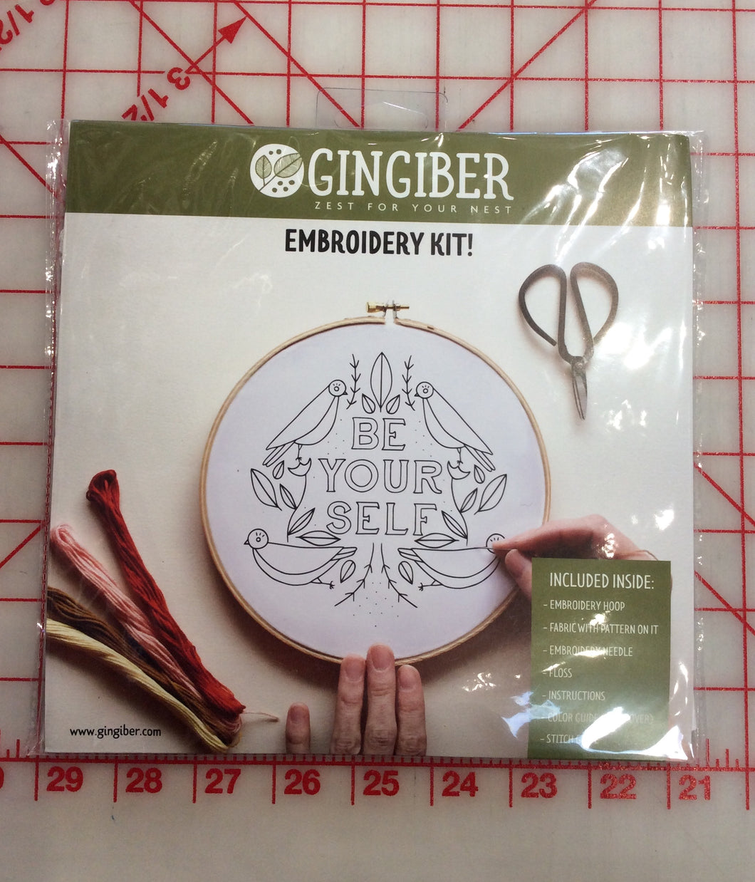 Gingiber Embroidery Kit Be Yourself