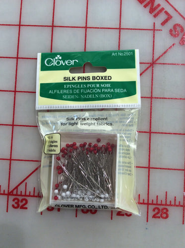 Glass Head Silk Pins 100 Count