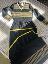 Black and Gold Knit Striped Dress
