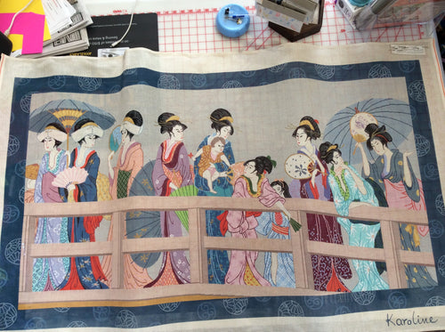 Geisha Girls on Bridge
