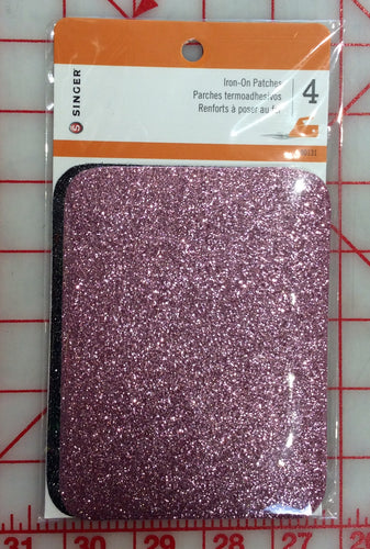 Iron On Glitter Patches Rose Gold/ Black