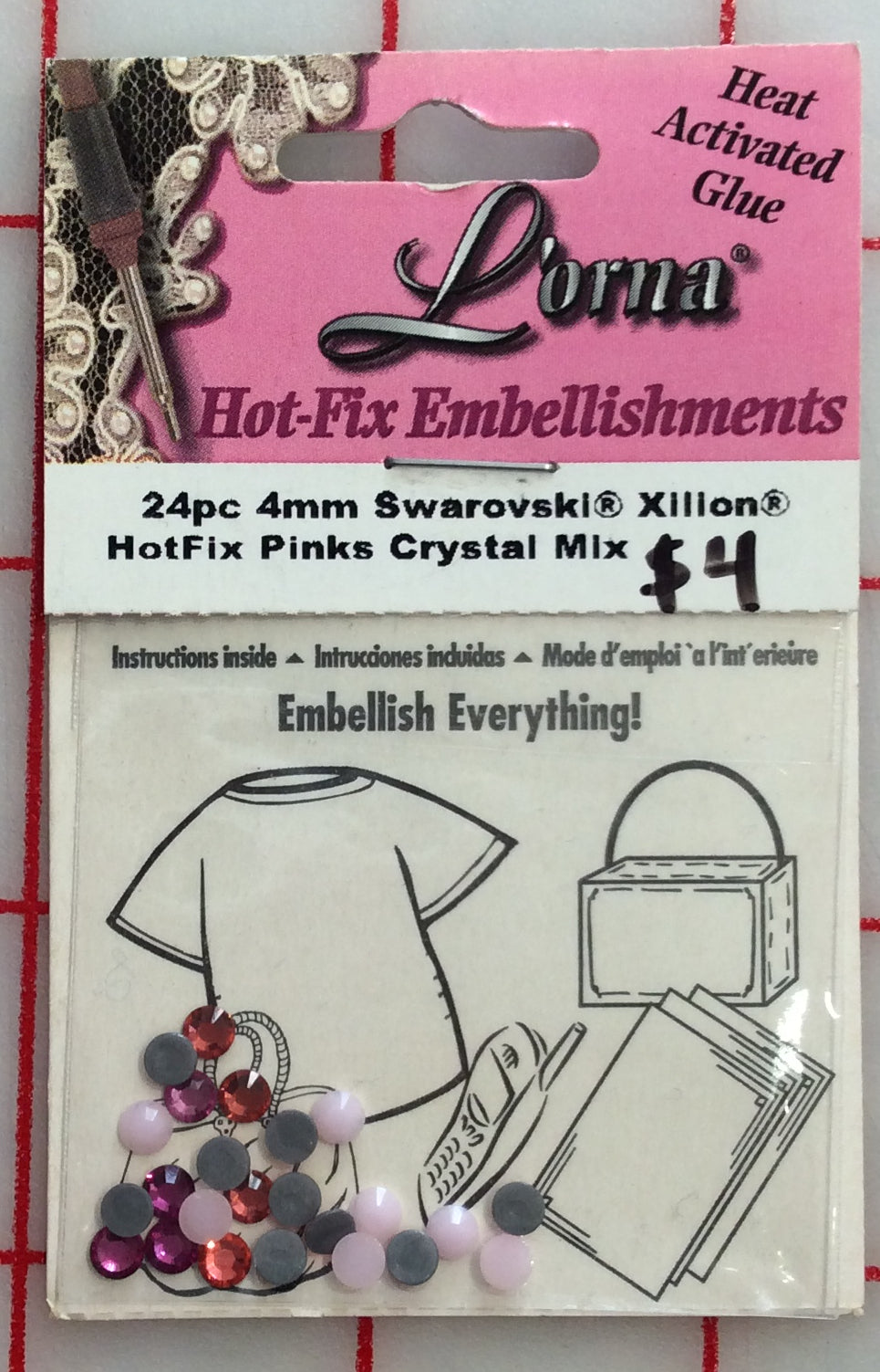 Pink Crystals Mix Embellishment