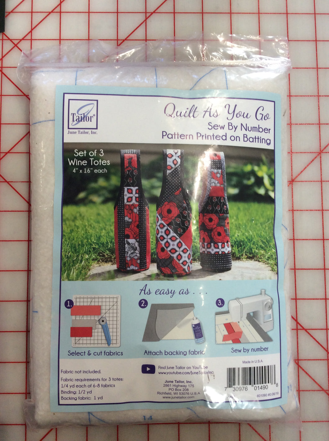 Quilt As You Go Wine Tote