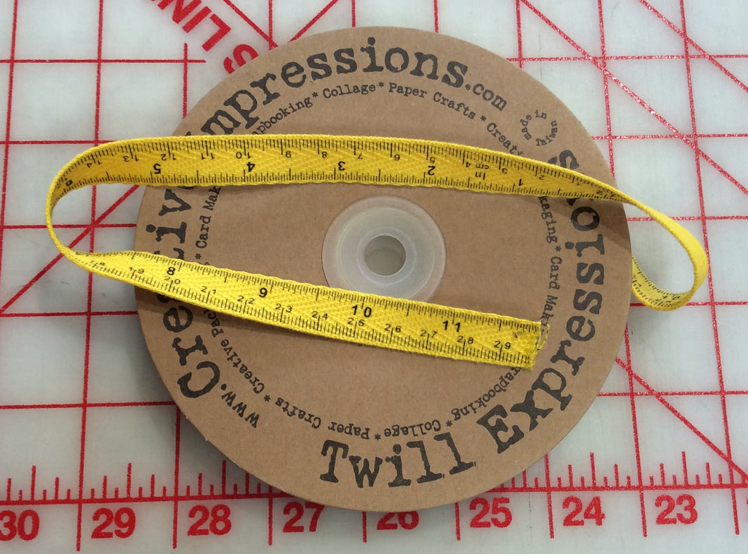 Tape Measure Twill Yellow