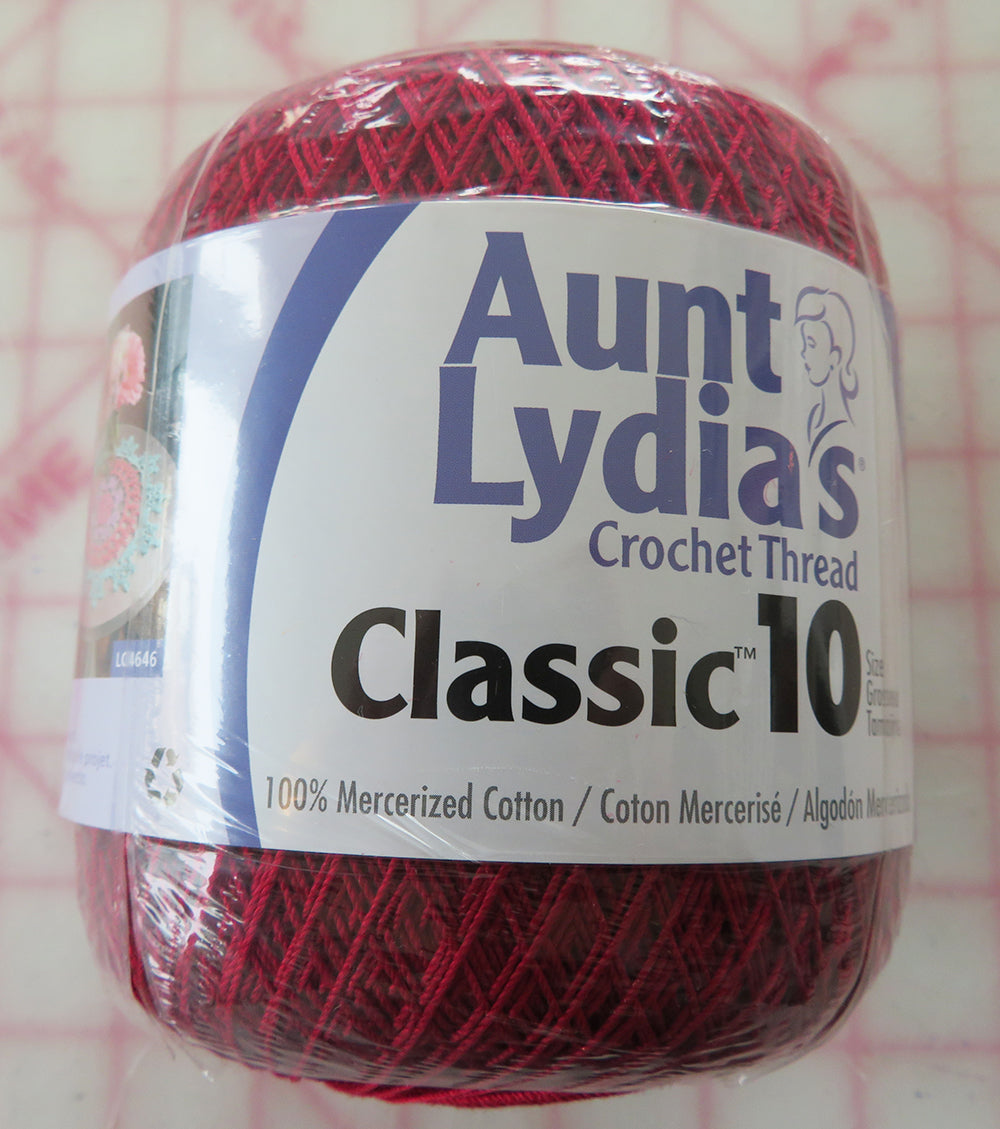 Crochet Thread Size 10 Cardinal Red