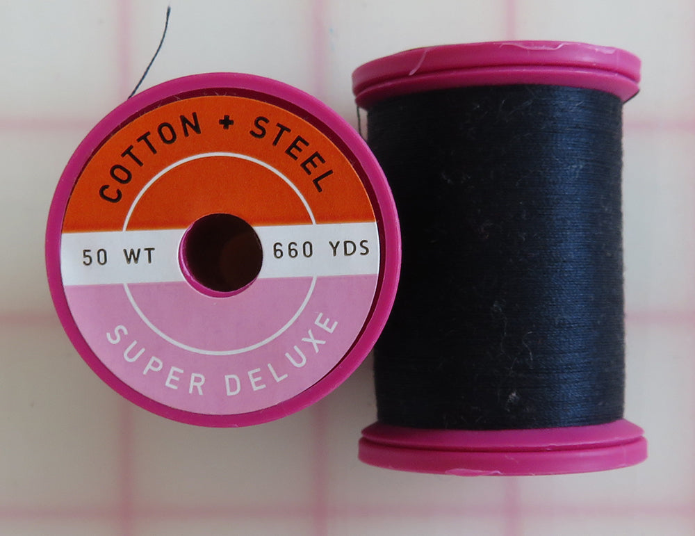 Dark Navy Cotton And Steel Thread